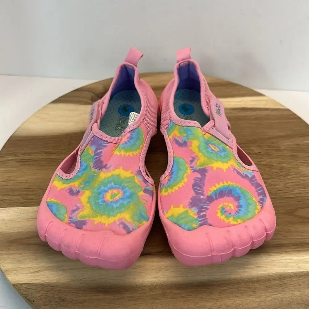 NEWTZ Girls Pink Tie Dye Water Shoes 2 3